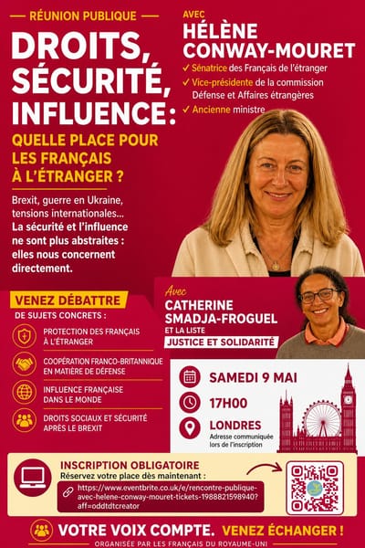 Rencontre publique avec Hélène Conway-Mouret: droits, sécurité et influence