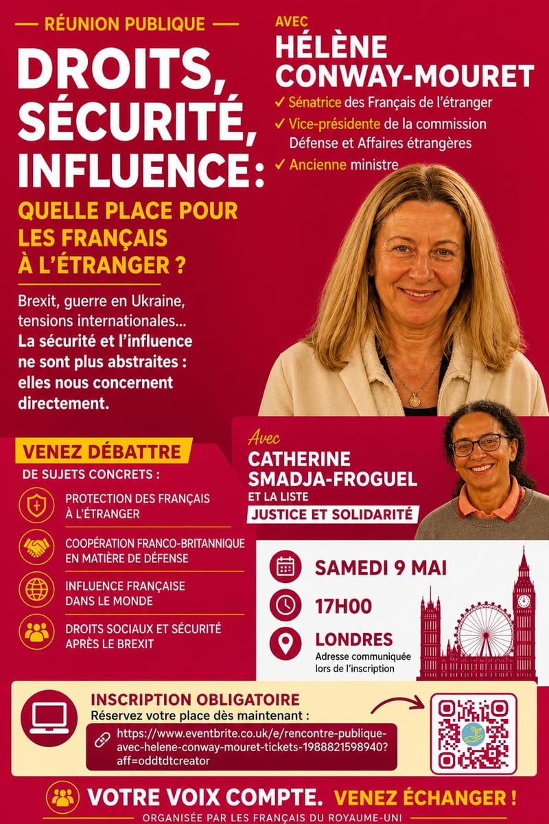 Rencontre publique avec Hélène Conway-Mouret: droits, sécurité et influence